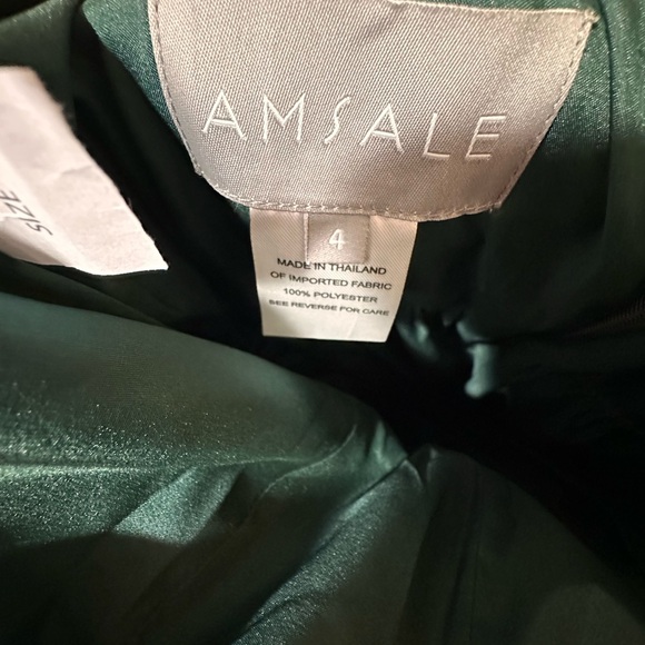 Amsale ‘Rene’ Strapless Gown in Hunter Green - Picture 2 of 3